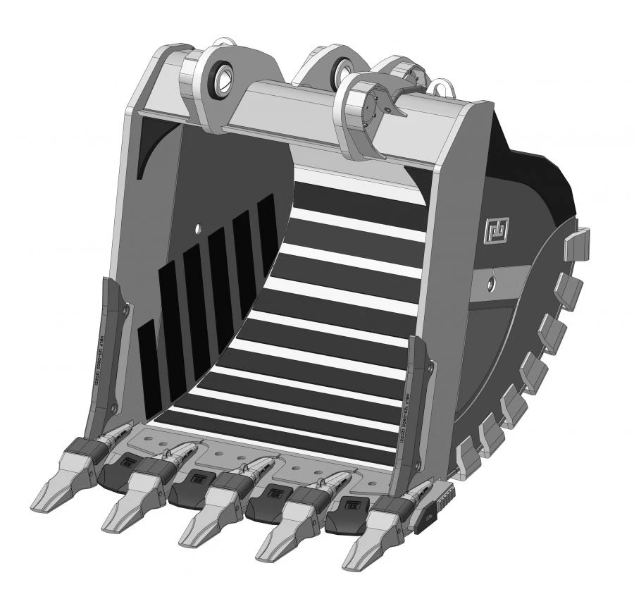 Heavy-Duty Rock Bucket RDX-123.25d-18WC9(5)WS