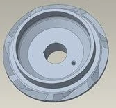 Compression Impeller RC D1000NX, 0.68 Inch Shaft, Ni-Resist