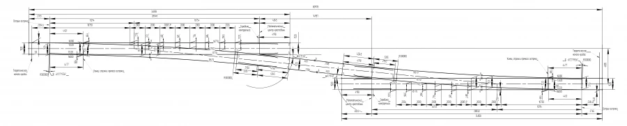Single Track Switch Type R65 Model 1/11 for Concrete Beams