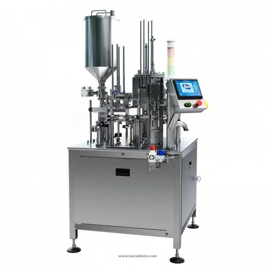 Food Packaging and Sealing Equipment with Rotary Container Movement TF-1 Model