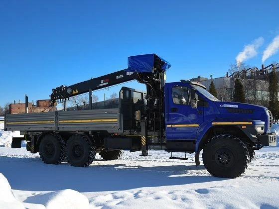 Multi-Functional Truck with Hydraulic Crane KMA on Ural 4320 Base U0K01N-4L080