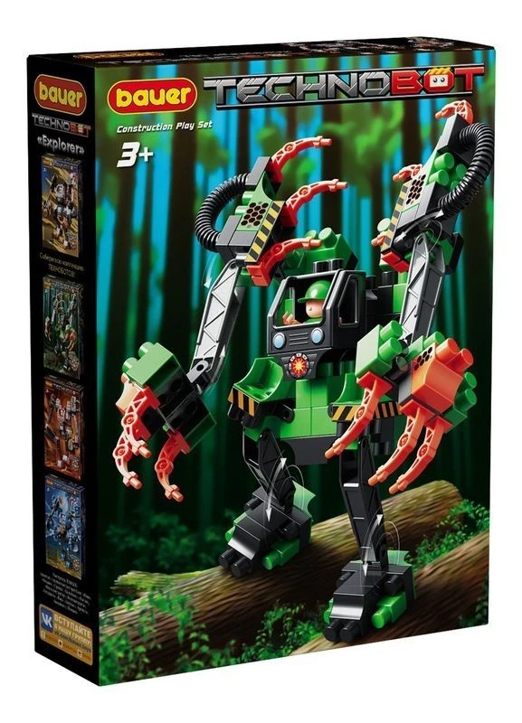 Bauer TechnoBot Educational Building Toy Set with Pilot and Robot