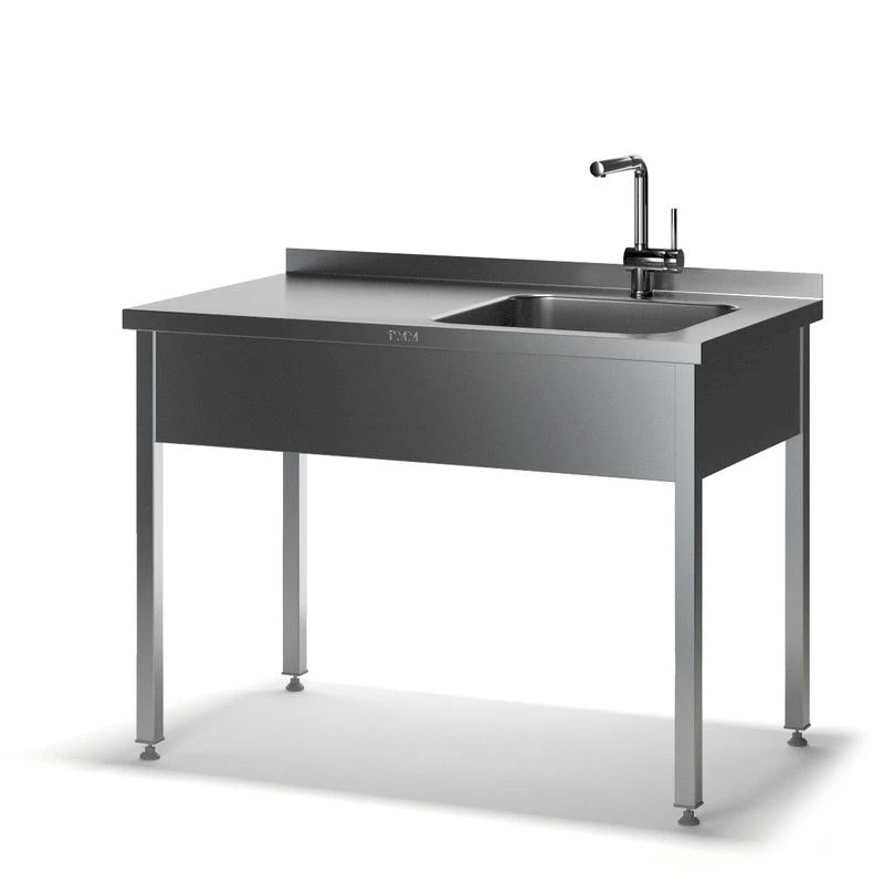 Stainless Steel Work Table with Solid Sink MS-P 2 for Food Preparation
