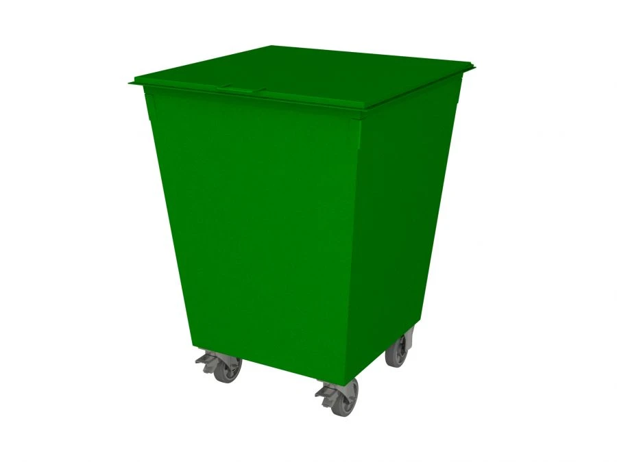 Waste Container 0.75 m³ with Hinged Lid and Wheels 160