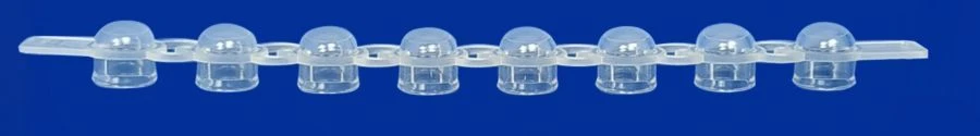 Non-Sterile Polymer Test Tube for In Vitro Diagnostics, 8-Pack with Convex Cap