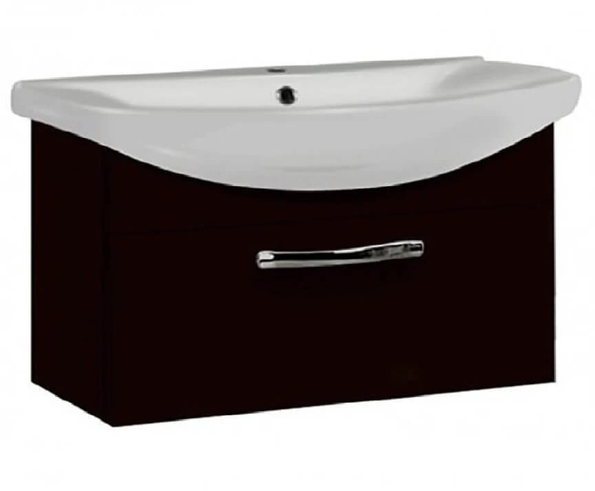 Aquaton Aria 80 Wall-Mounted Sink Cabinet - Black