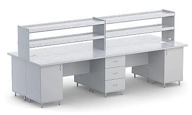 Two-sided Island Table for Workspaces