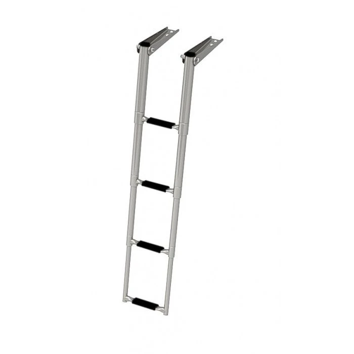 Telescopic Folding Narrow Boat Ladder with 4 Black Steps, Art. 040162BT
