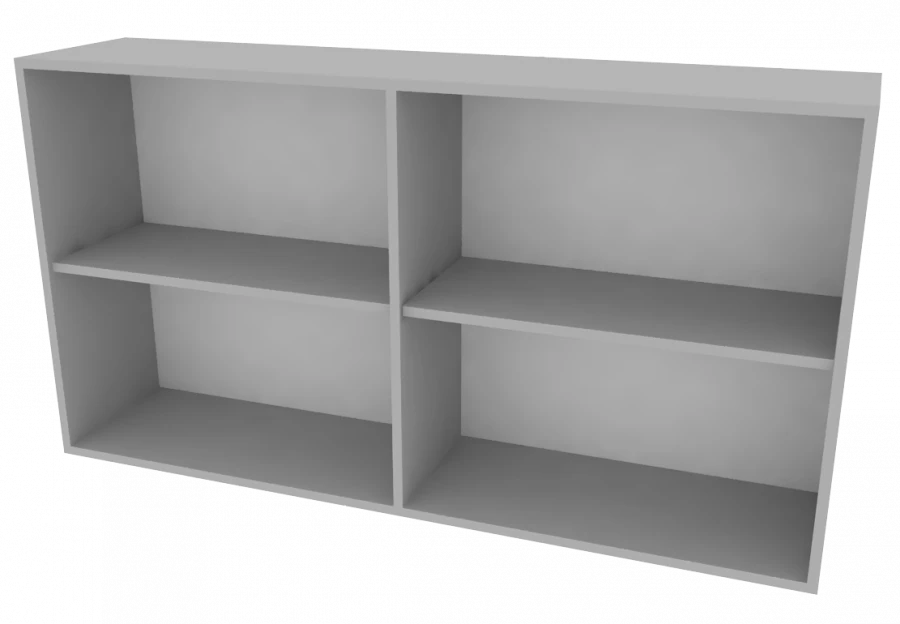 Open Wall Shelf 1300x300x700mm - Gray/White Finish