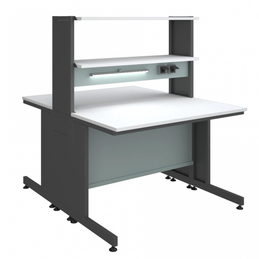 Low Laboratory Table with Overhead Unit 2