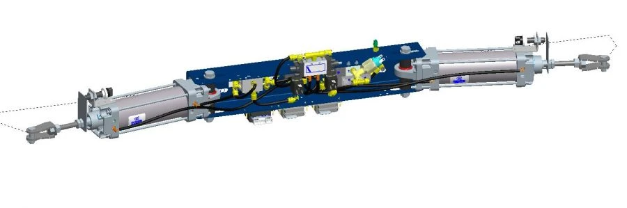 Pneumatic Door Actuator for Vehicles 40N3R63/116T1B140