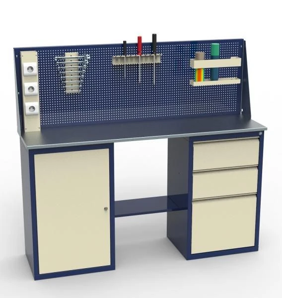 Compact Metal Workbench for Versatile Operations - LV Series Left-Handed