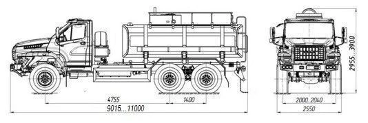 Food Liquid Transport Tank Truck AЦВ 4680M1-20 on Ural 4320 Chassis
