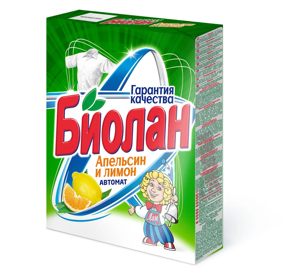 Universal Synthetic Powder Detergent "Biolan Orange & Lemon Automatic