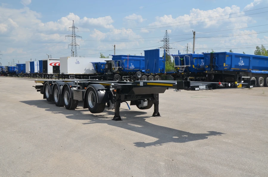 Container Transport Semi-Trailer TONAR Model 99891 with Axles TONAR Model 90422, 90431