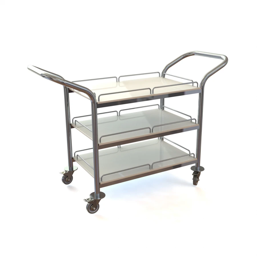 3-Tier Aluminum Shelf Trolley for Efficient Transport