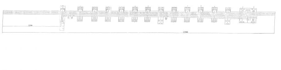Straight Frame Rail with Curved Spike Type R65 for LPTP Projects LPPT.668.341.101