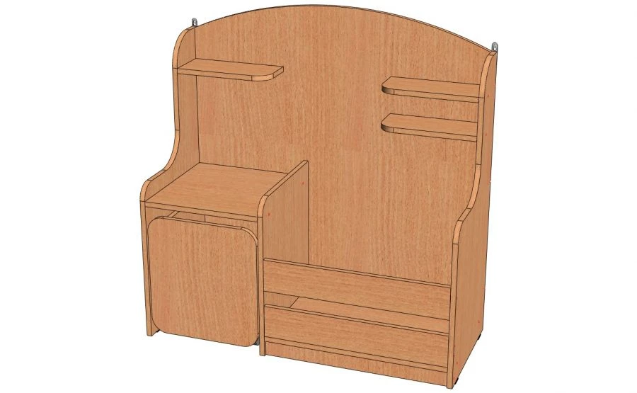 Sport Corner Rack with Decorative Sides - Model U-C5