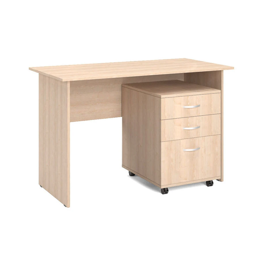 Teacher's Desk with Roll-Out Cabinet