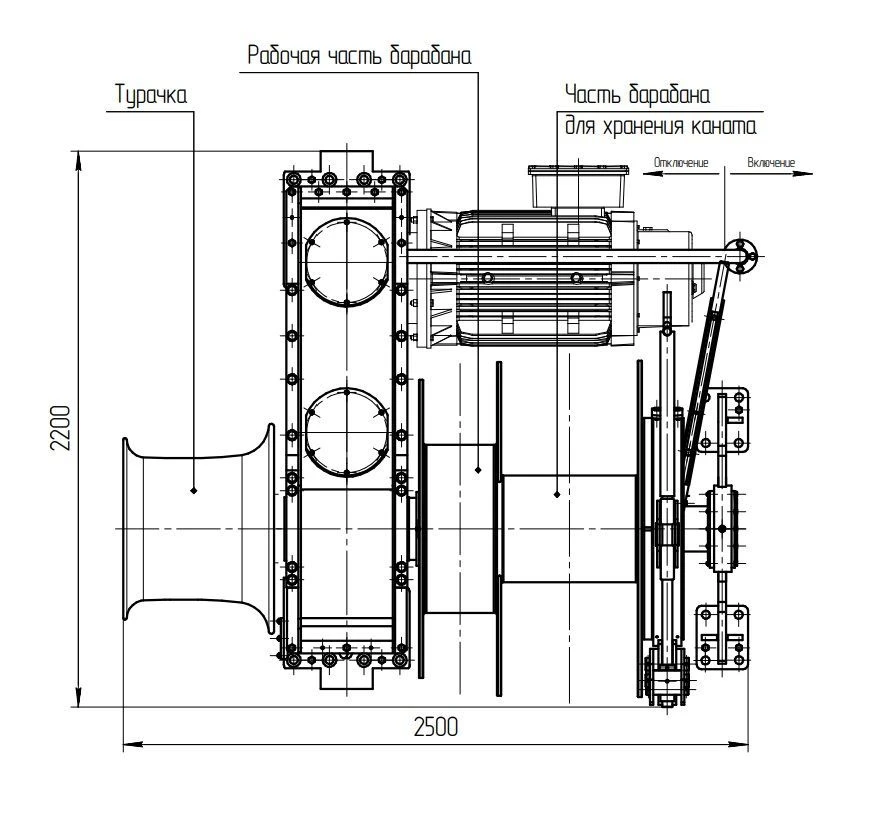 Mooring Winch for Securing Vessels at Anchor and Docking Operations