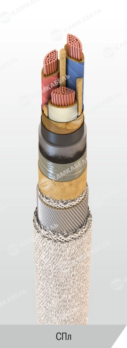 Power Cable with Copper Conductors and Paper Insulation, 6-10 kV, Type C