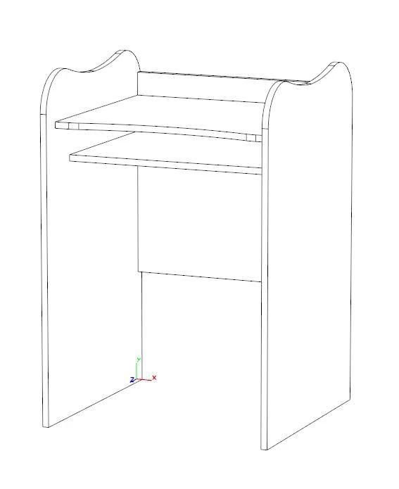 Single Desk for Foreign Language Classroom, Open, No Acoustic Partitions, Model 4 GR