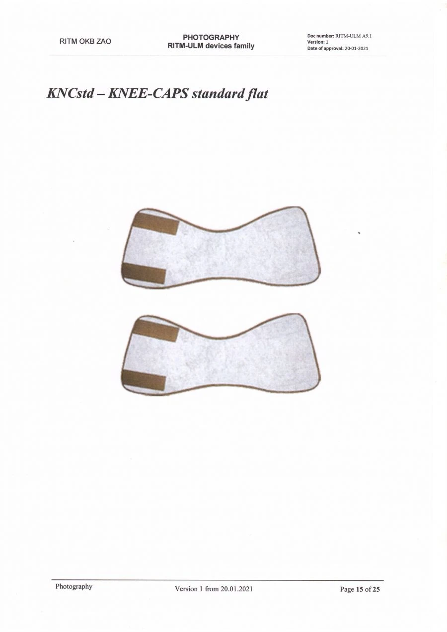 Multilayer Therapeutic Device based on Metallized Film "RITM-ULM" Standard Knee Wraps