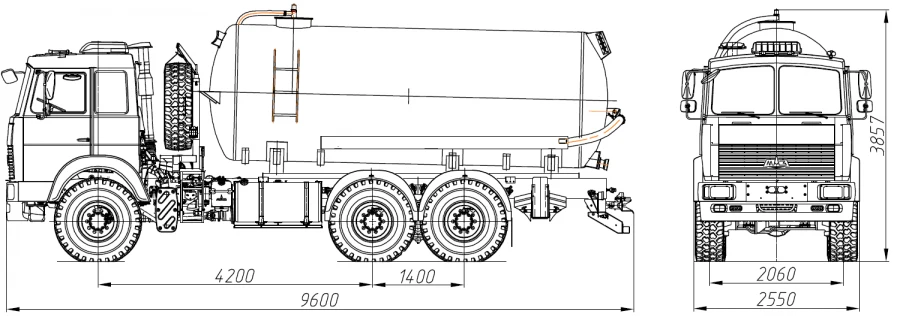 废物管理真空罐车 - MB 4680G7-40