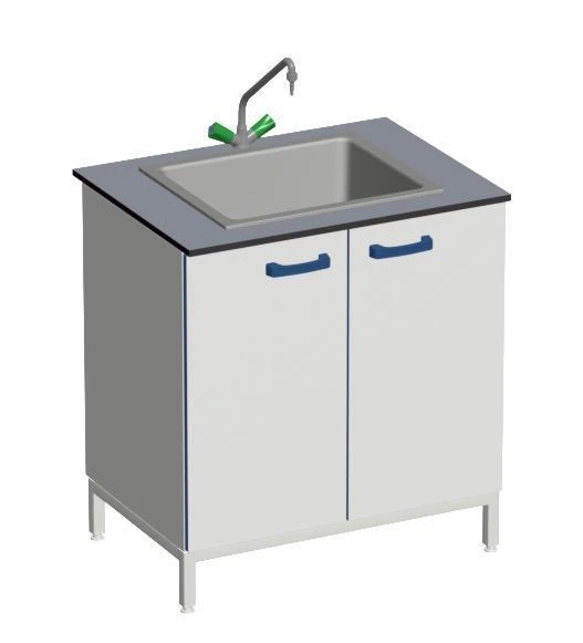 Wooden Sink Table with Waterproof MDF and Single Bowl - Model CMO