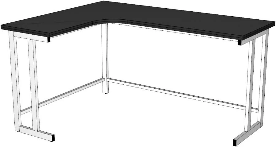 Corner Table STL-1 - Durable Metal Frame
