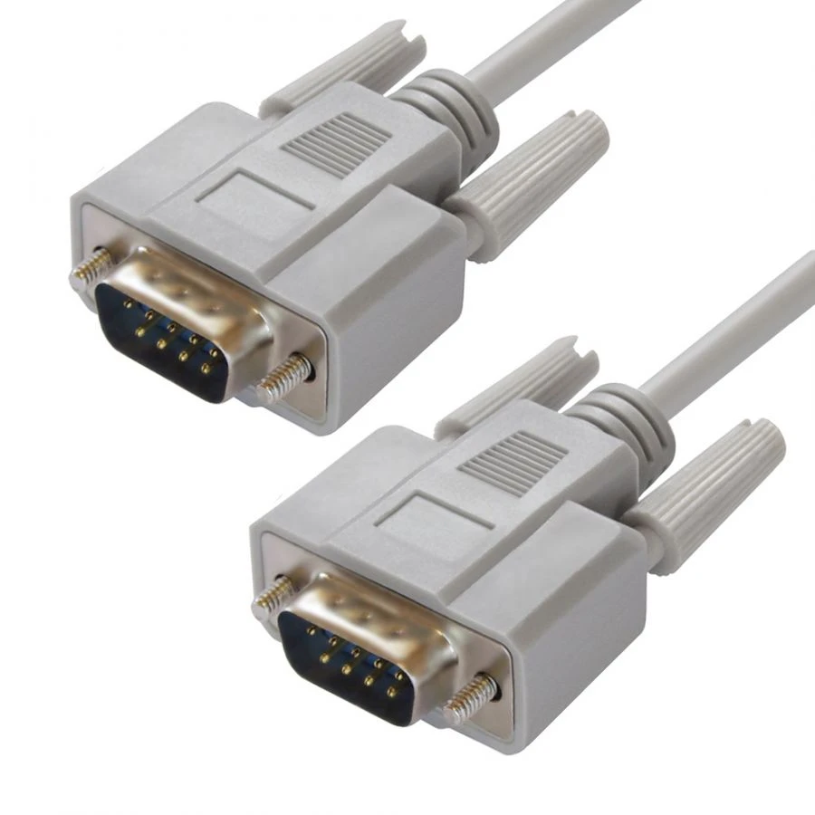 GCR DB9 Null Modem Cable for RS-232 Connection