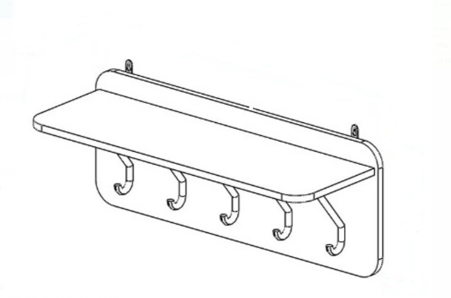 Agat Wall-Mounted Coat Rack 01.07.04