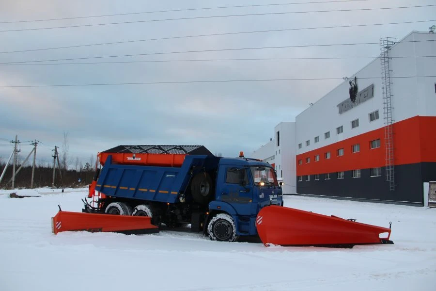 All-Season Road Sweeping Machine MKDU-2 on KAMAZ-65115-A5 Chassis
