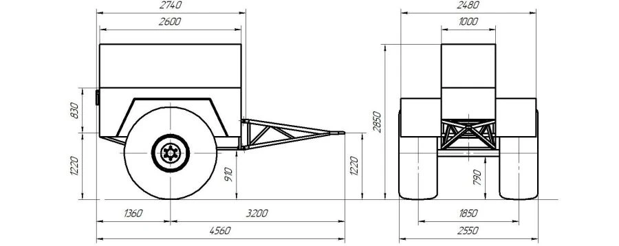 Off-Road Cargo Trailer "Predator" P12-270