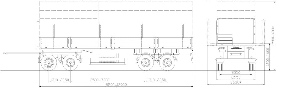 4-Axle Cargo Trailer BZAP 94564A for Versatile Freight Transport