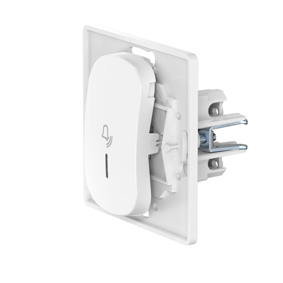 CADUCEUS ALING EON Button Switch with Indicator 10A 250V Narrow Key White E610IU.0