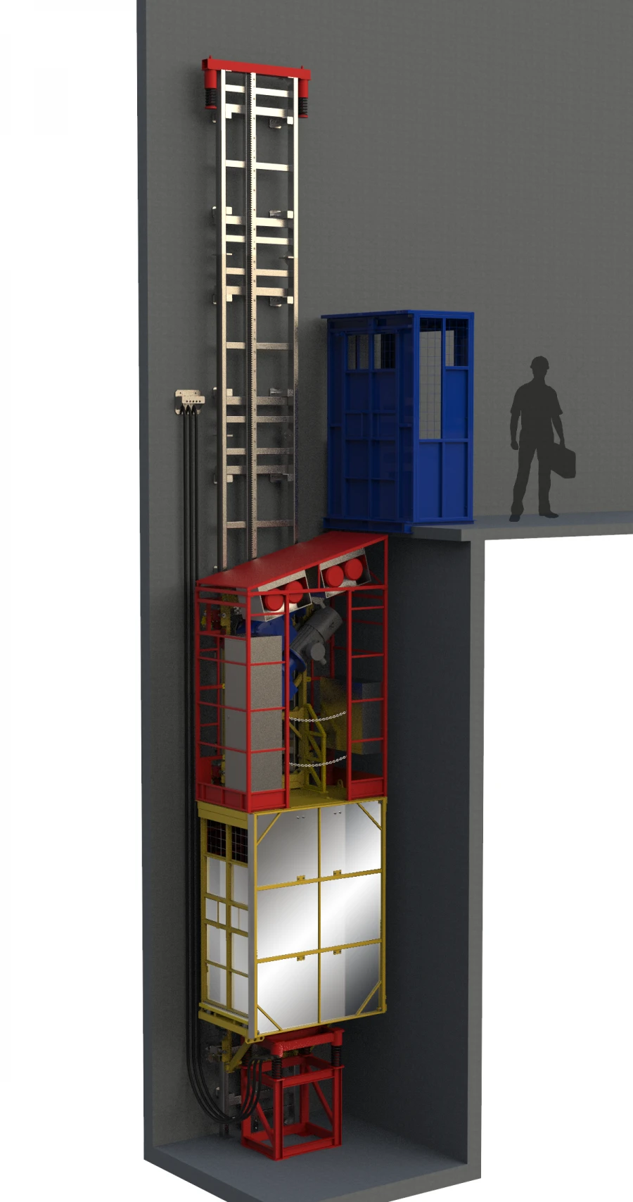 Mining Passenger and Freight Lift LGR-1.0R