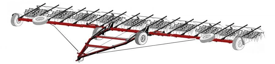 Wide-Span Spring Harrow BPSH-15-02 for Soil Tillage