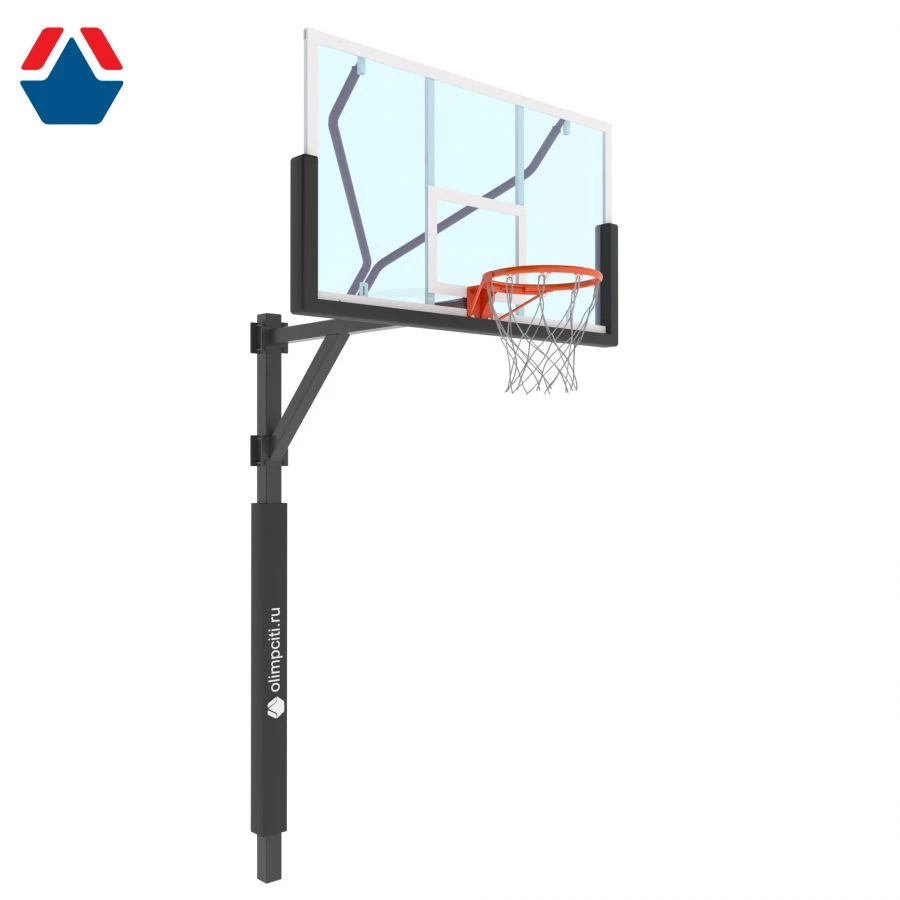 Adjustable Basketball Stand for Concrete Installation with 1600mm Extension (100x100 Column) Model OS-14715