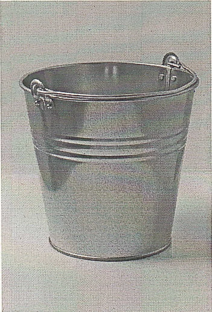 Galvanized Bucket 7L with Riveted Handles