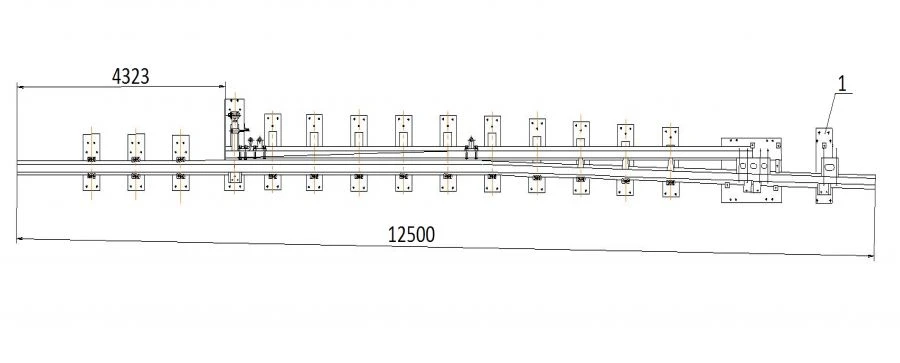 Curved Frame Rail with Straight Tip Project 2643.05.000