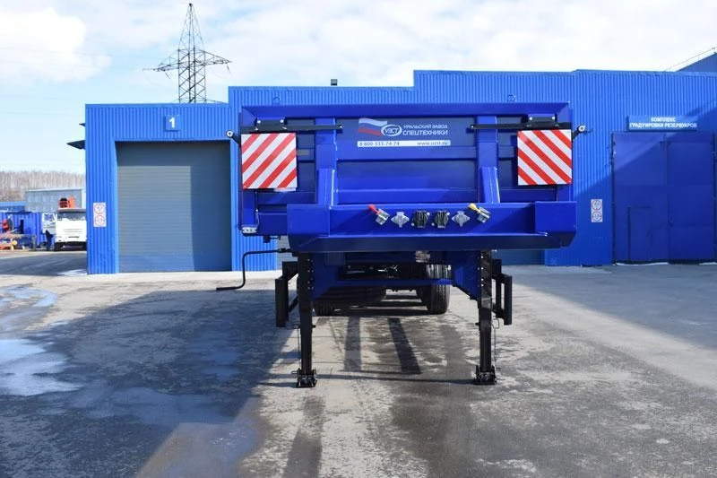 Flatbed Semi-Trailer UZST 9176 with EBS and Front Board