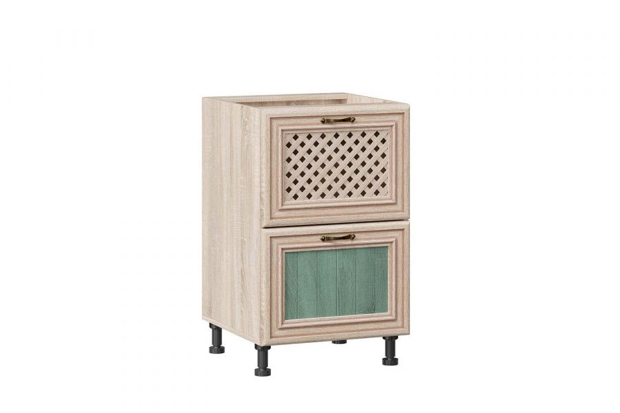 Country LD 245110.000 Facade 500 with 2 Drawers (Light Sonomeh/Green Sonomeh)