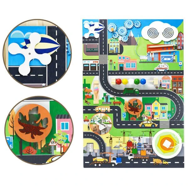 Educational Busy Board "Urban Environment" for Kindergarten
