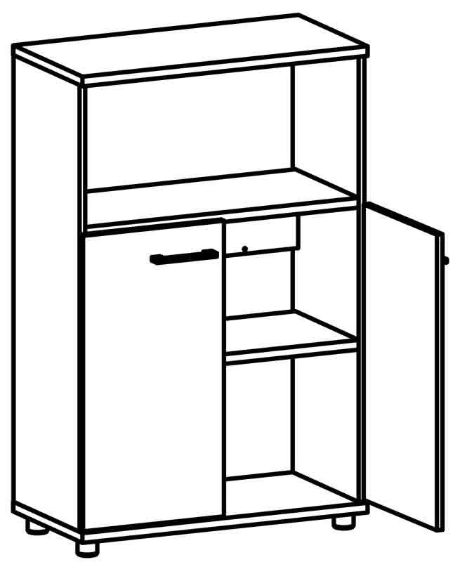 Document Cabinet Galant 8302 with Low Doors