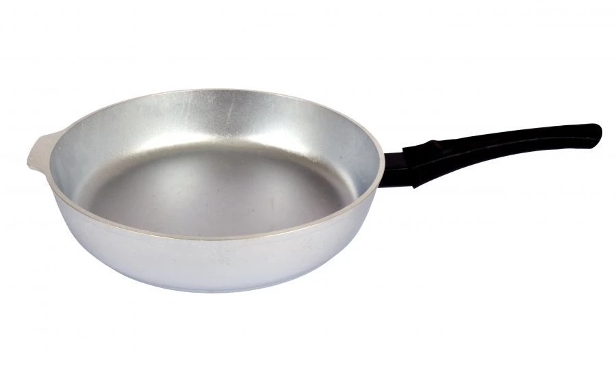 Aluminum Cast Frying Pan 280/65mm (Uncoated) with Detachable Bakelite Handle - Kukmara