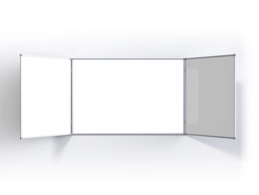 Magnetic Whiteboard with Three Sections for Educational and Office Use
