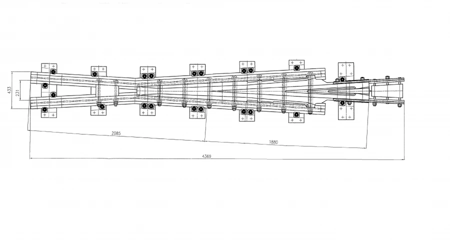 Crosspiece Type R50 Mark 1/9 with Reduced Insertion Project 2643.01.010