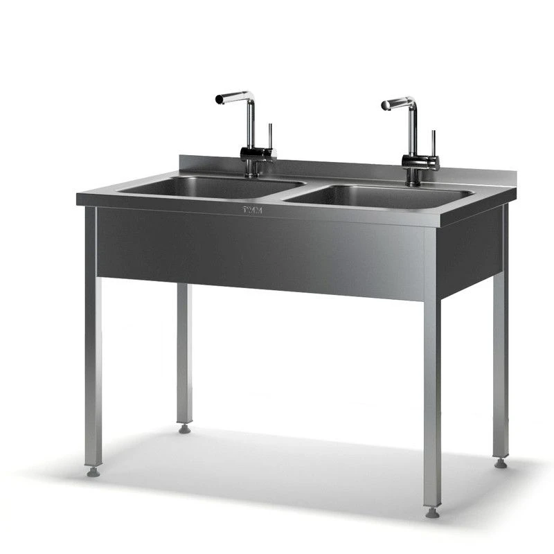 Stainless Steel Table with Integrated Sinks VMRZ-P without Edge
