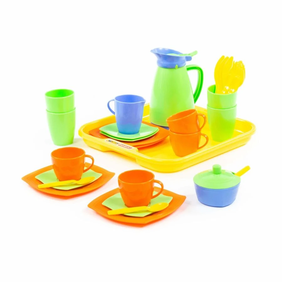 Children's Doll Dinnerware Set for 4 with Tray - Alice Collection